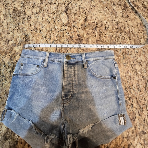 One X Oneteaspoon Lovers Denim Shorts Women's 27‎ Button Fly - Picture 3 of 10